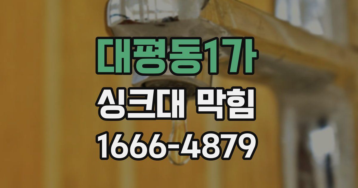 대평동1가 싱크대 막힘