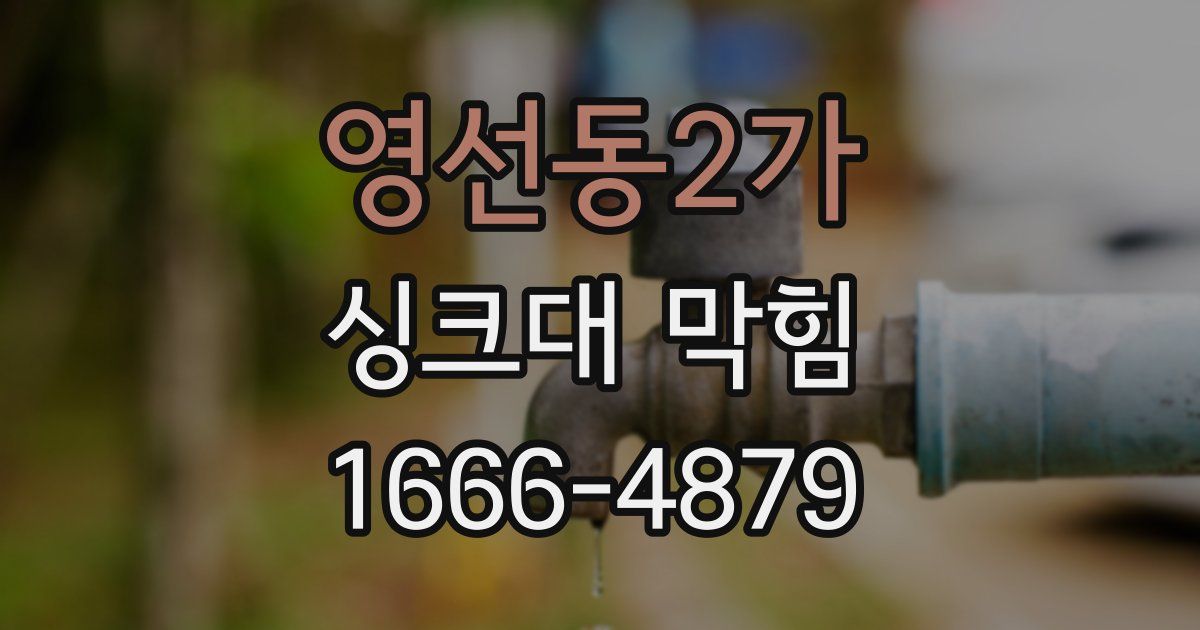 영선동2가 싱크대 막힘