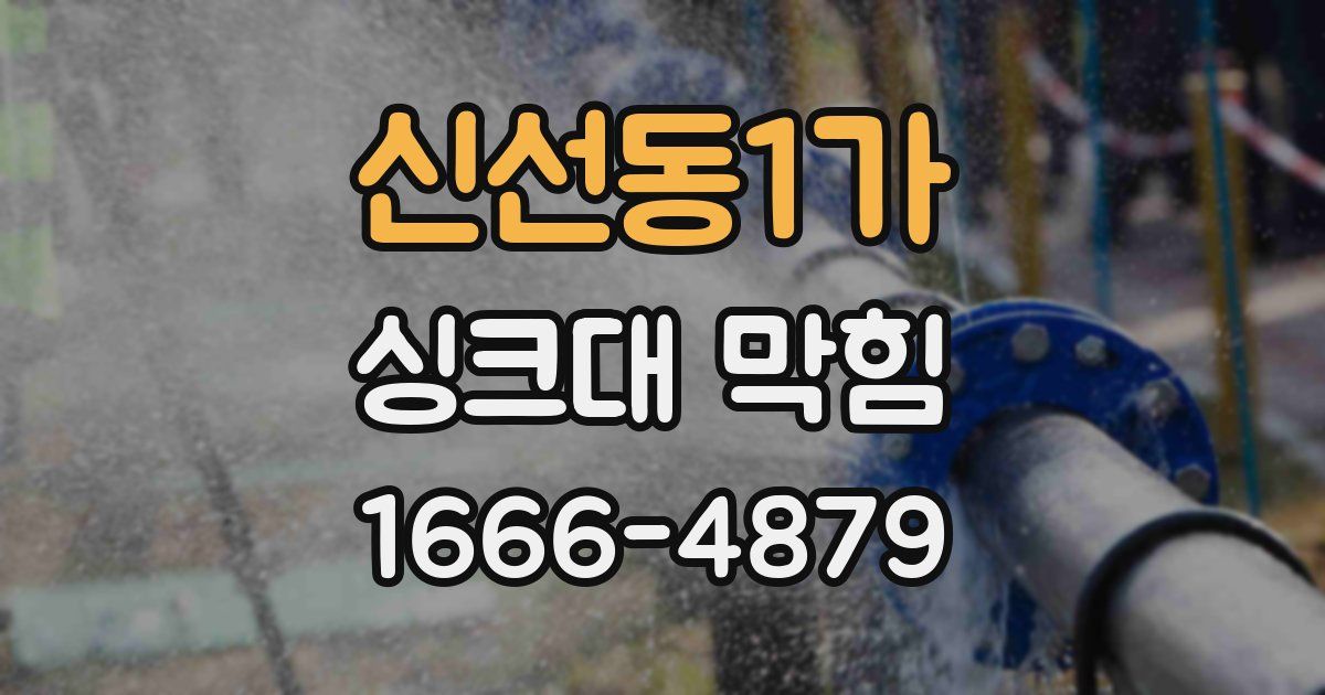 신선동1가 싱크대 막힘