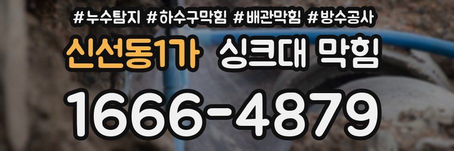 신선동1가 싱크대 막힘