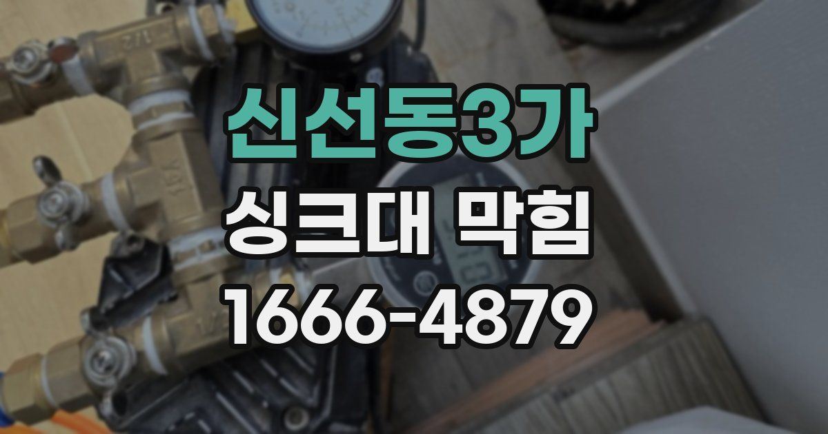 신선동3가 싱크대 막힘