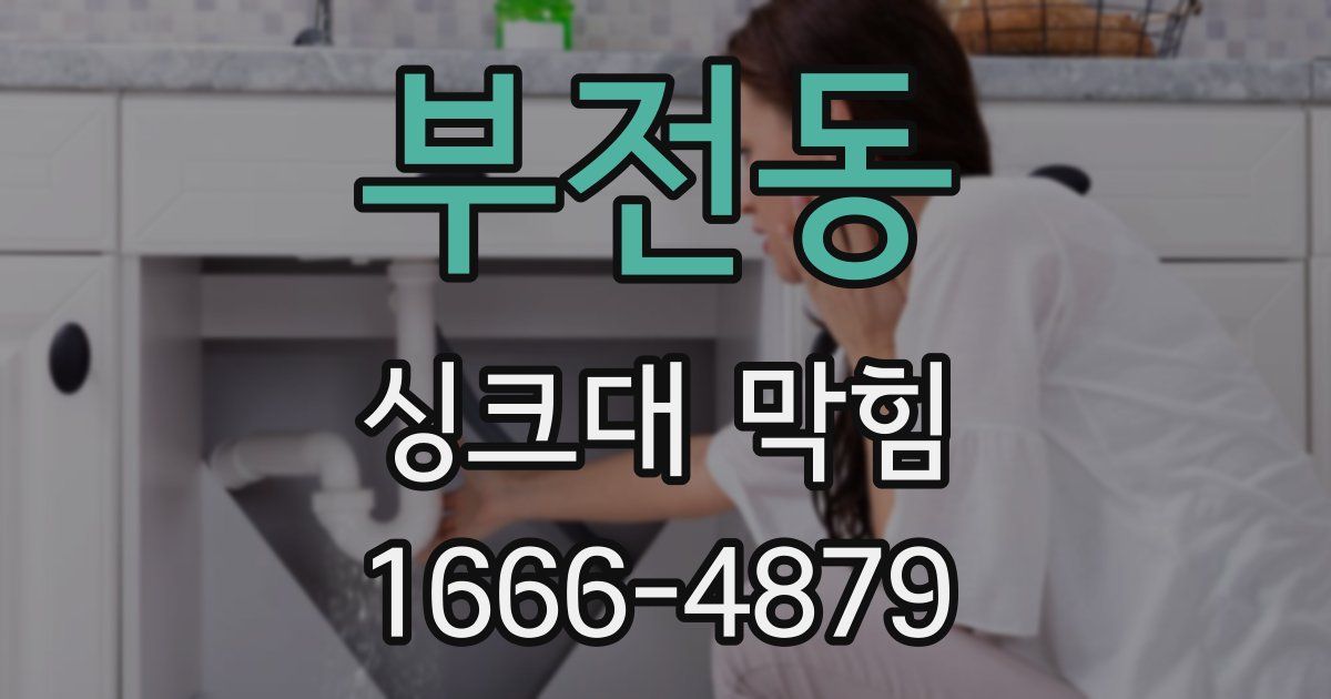 부전동 싱크대 막힘