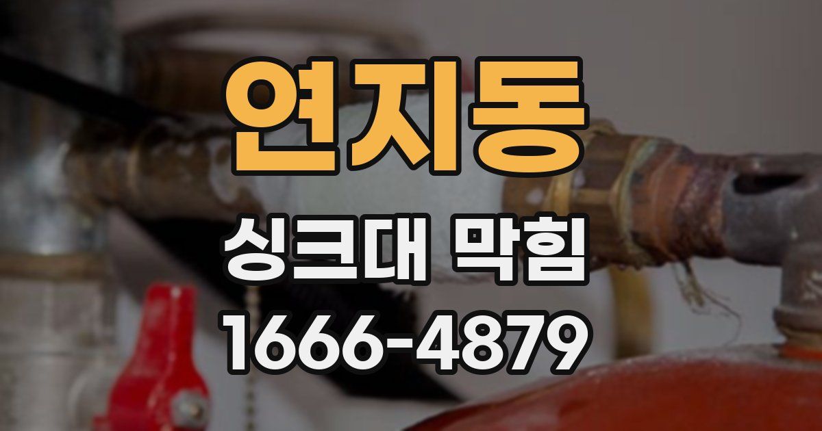연지동 싱크대 막힘