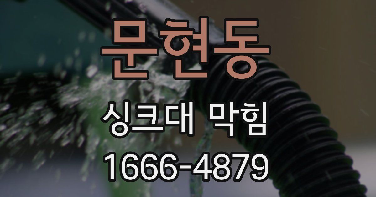문현동 싱크대 막힘