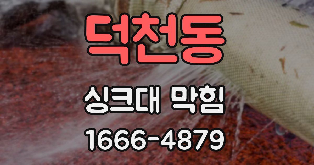 덕천동 싱크대 막힘
