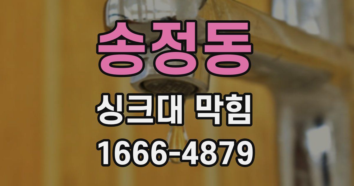 송정동 싱크대 막힘