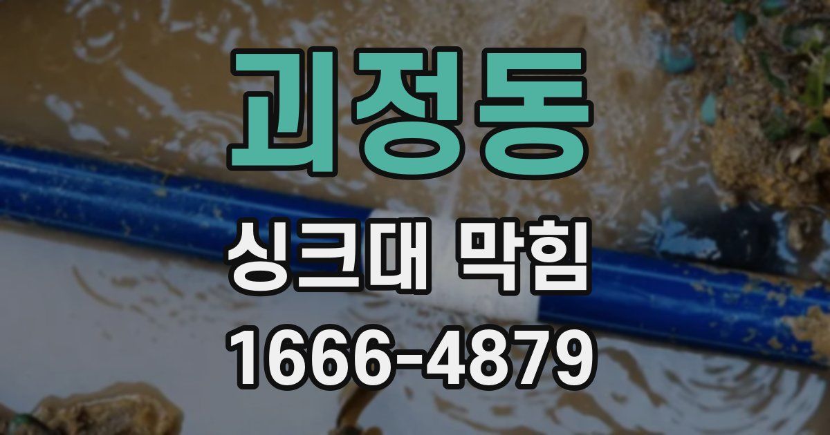 괴정동 싱크대 막힘