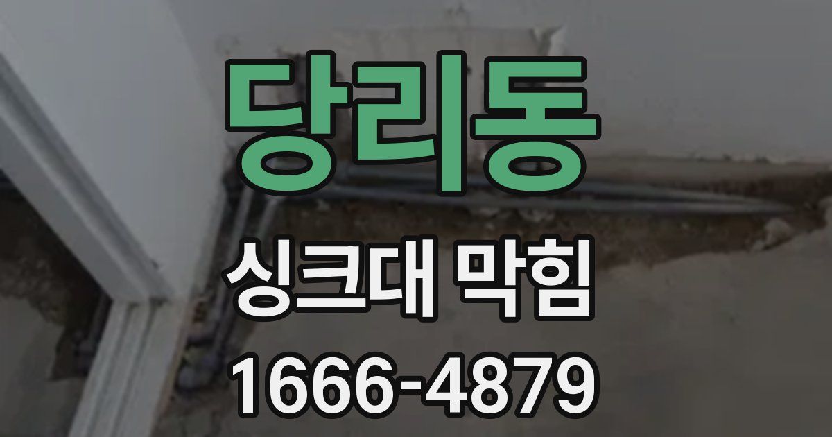 당리동 싱크대 막힘