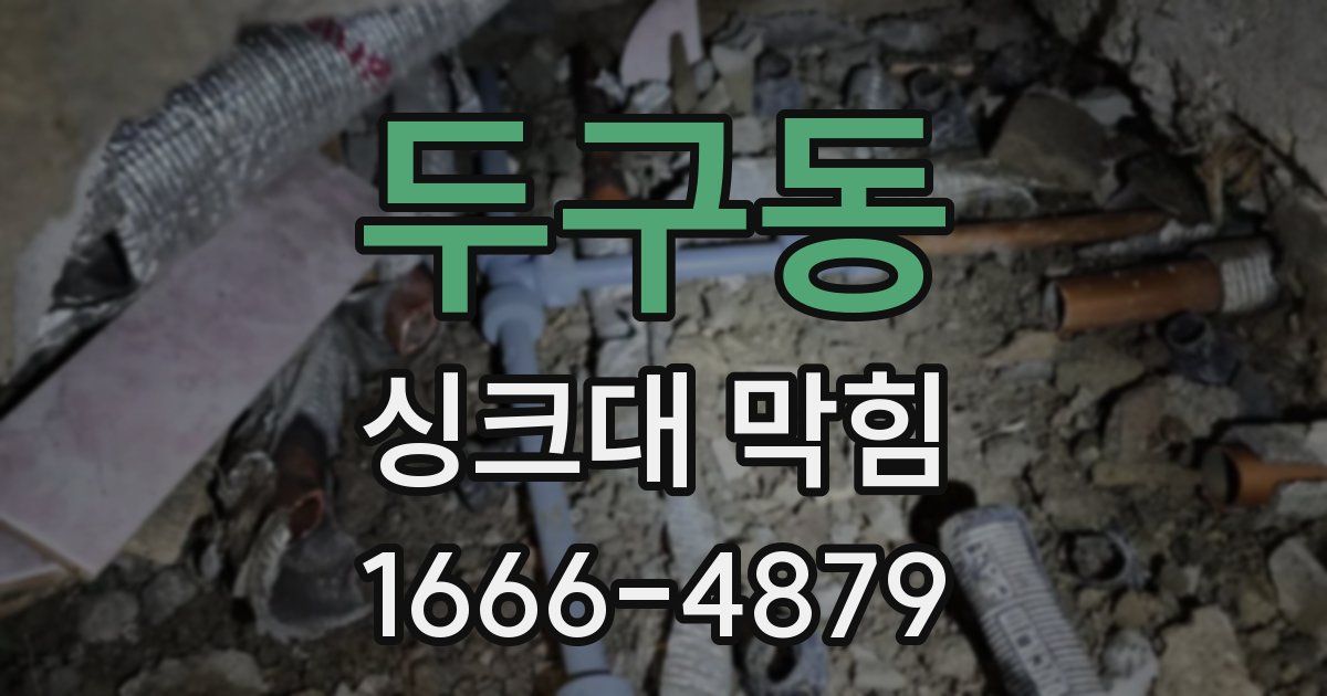 두구동 싱크대 막힘