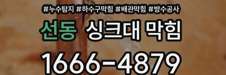 선동 싱크대 막힘
