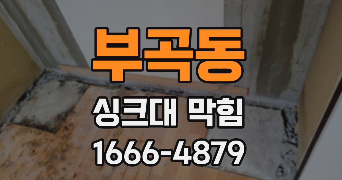 부곡동 싱크대 막힘