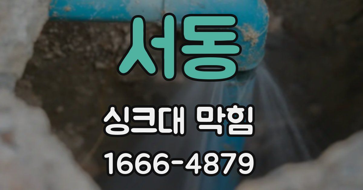 서동 싱크대 막힘