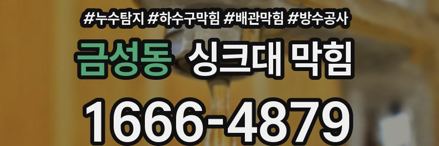 금성동 싱크대 막힘