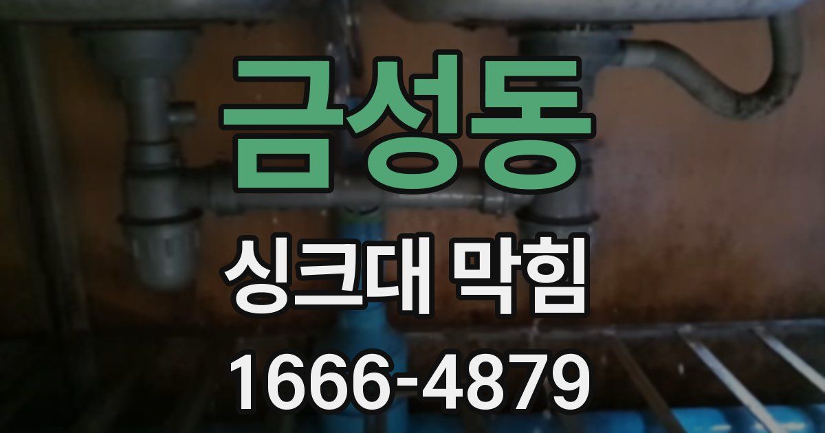 금성동 싱크대 막힘