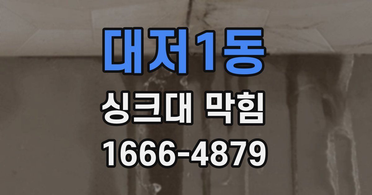 대저1동 싱크대 막힘