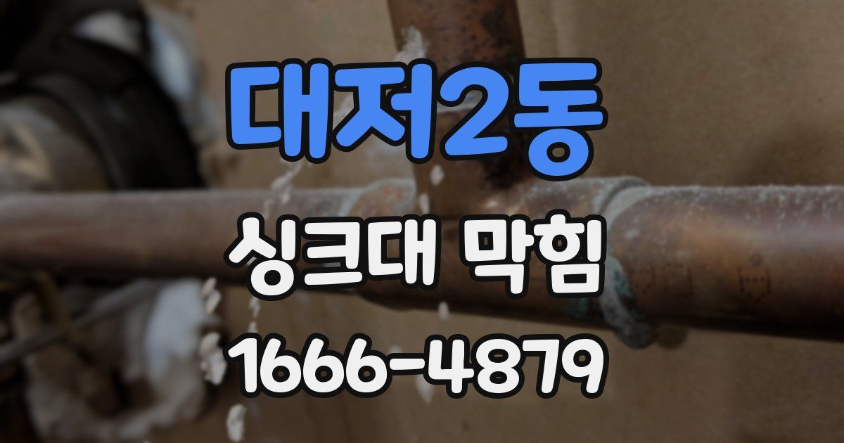 대저2동 싱크대 막힘