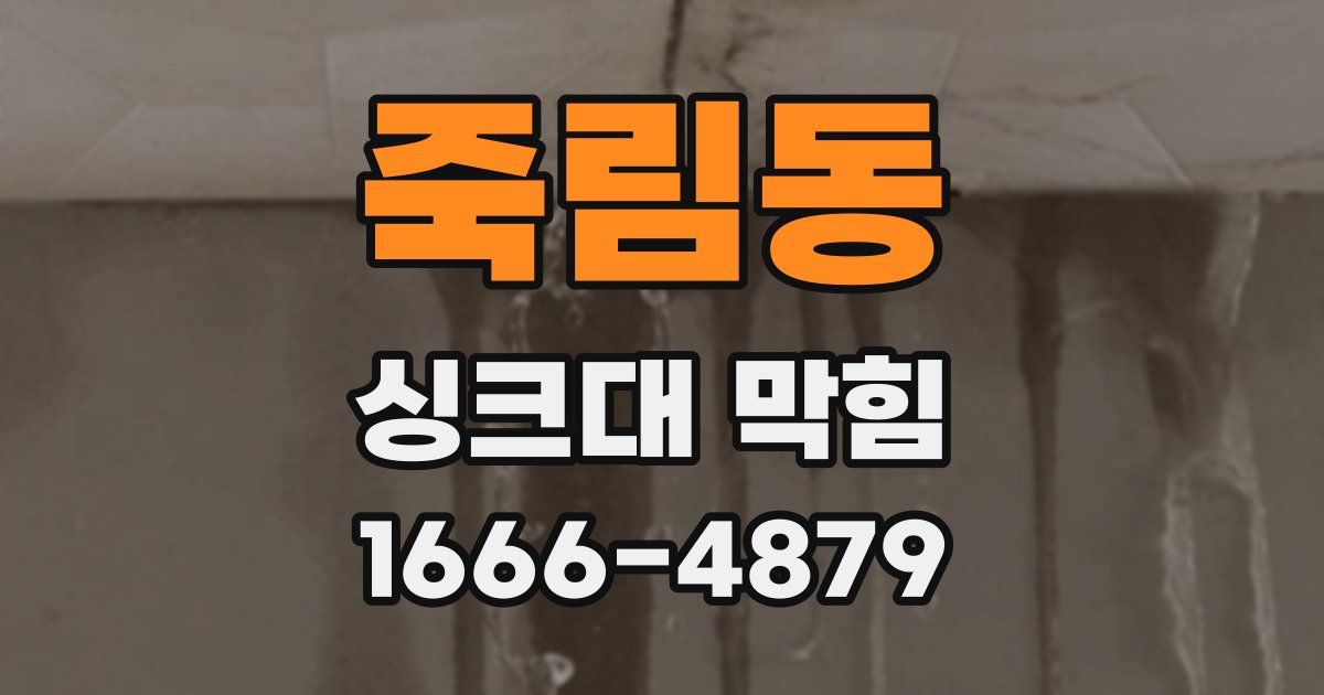 죽림동 싱크대 막힘