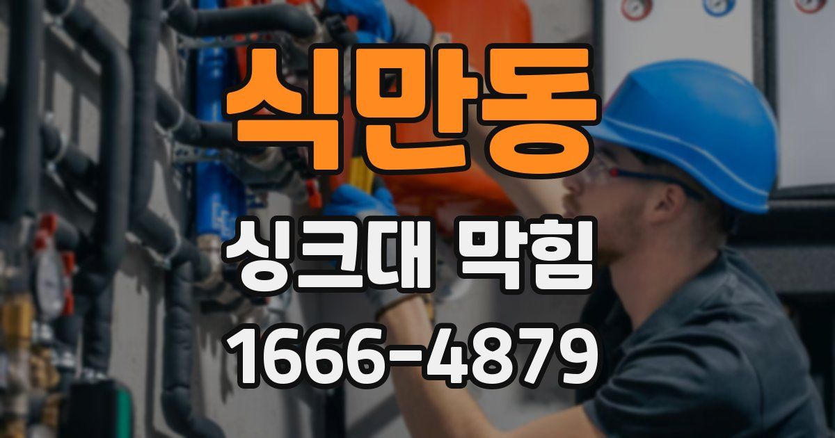 식만동 싱크대 막힘