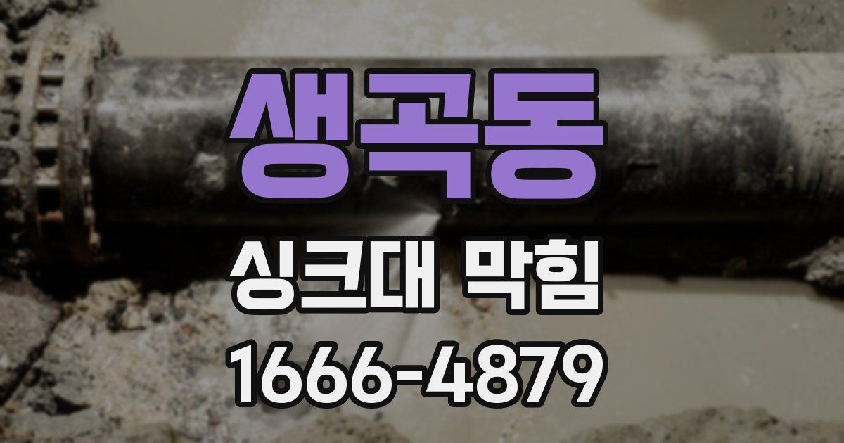 생곡동 싱크대 막힘