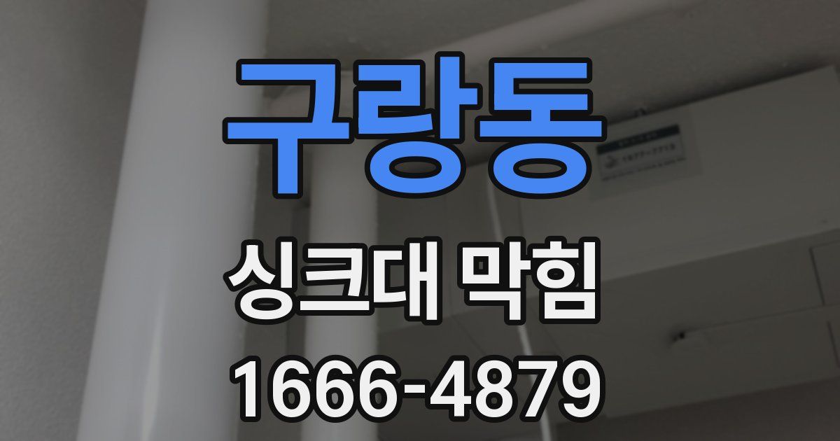 구랑동 싱크대 막힘