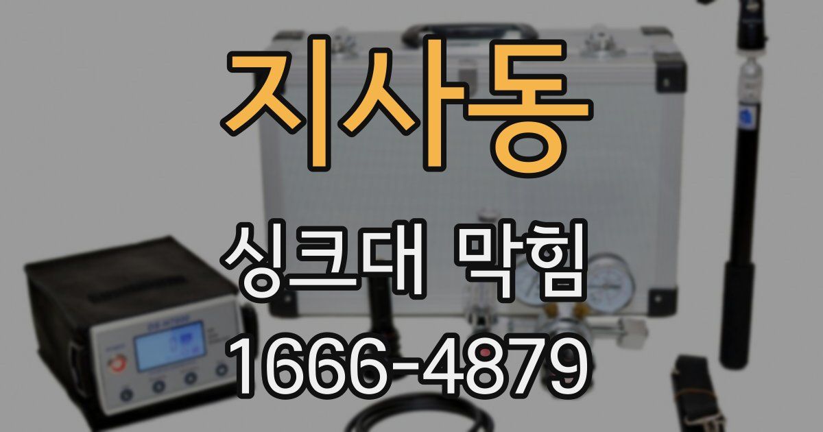 지사동 싱크대 막힘