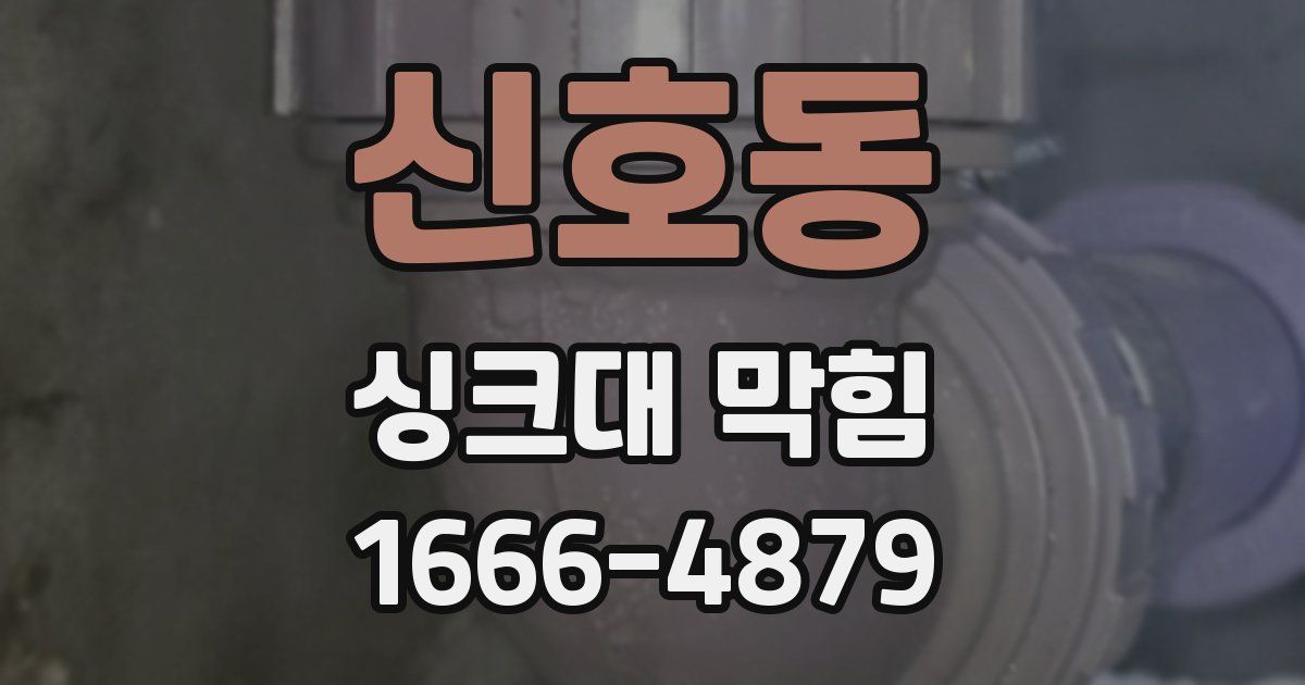 신호동 싱크대 막힘