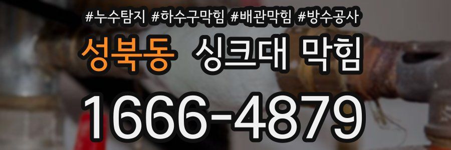 성북동 싱크대 막힘