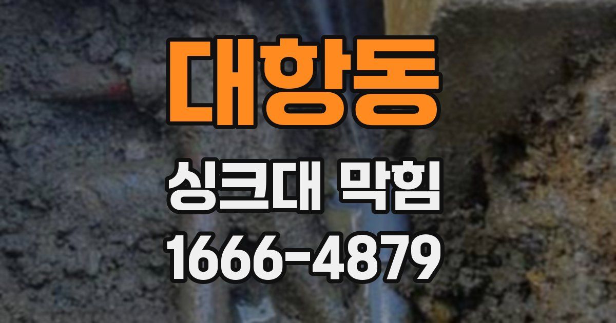 대항동 싱크대 막힘