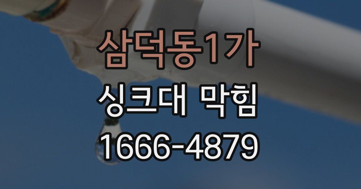 삼덕동1가 싱크대 막힘