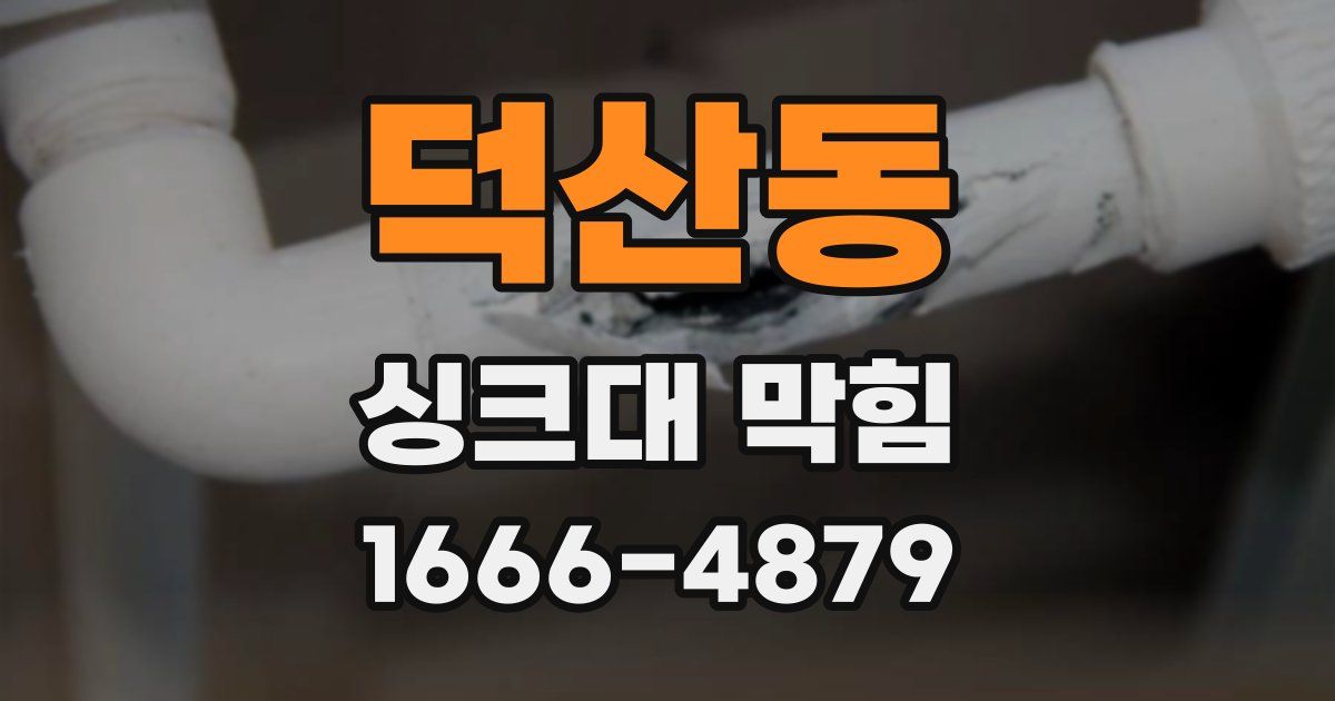 덕산동 싱크대 막힘