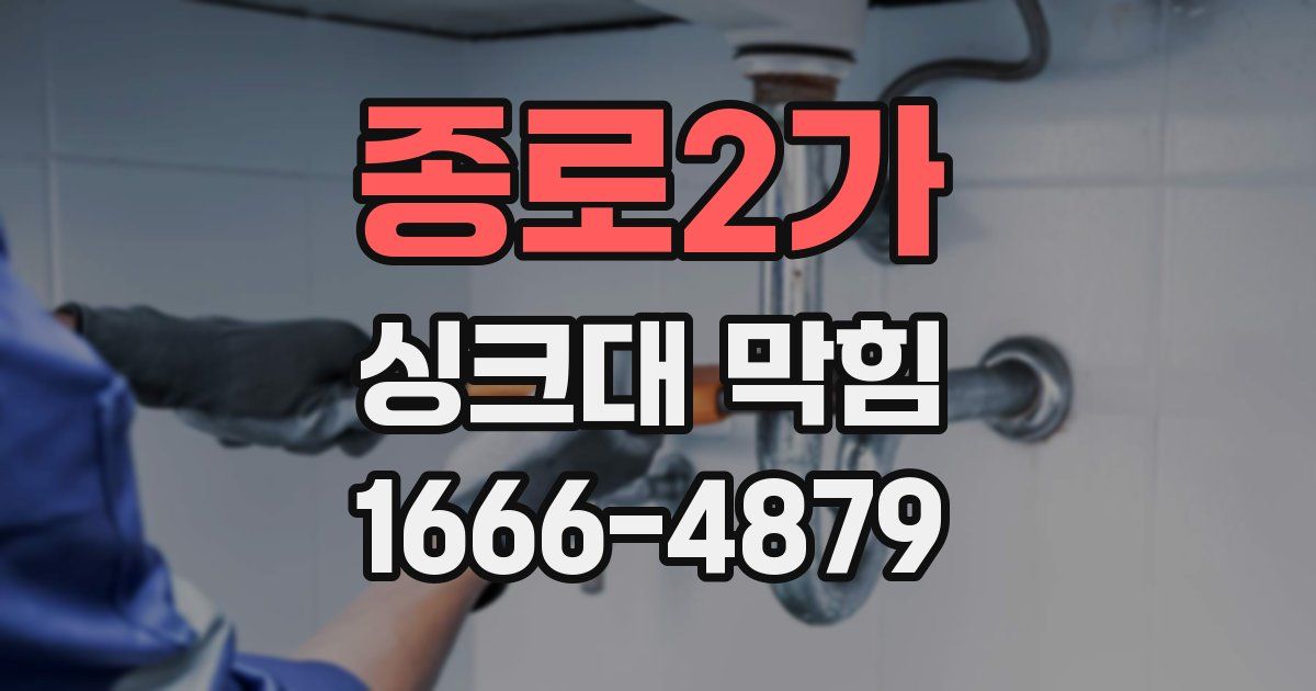 종로2가 싱크대 막힘