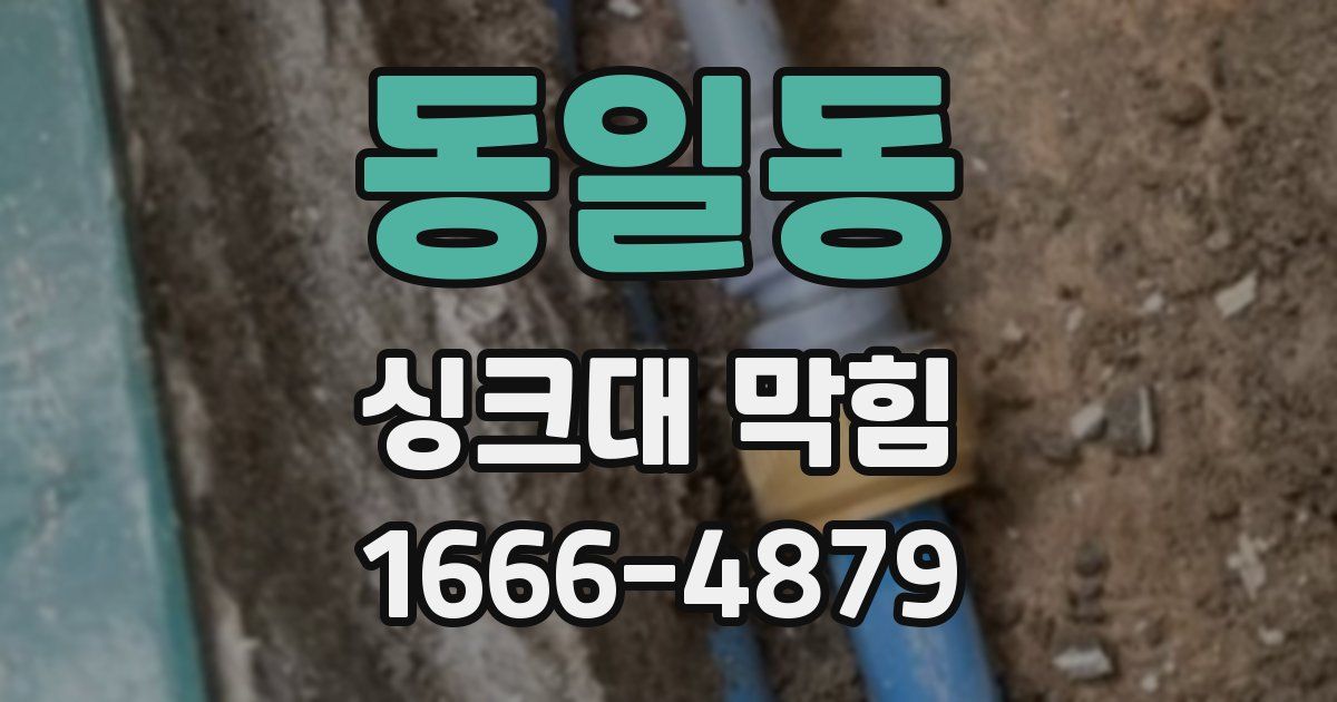 동일동 싱크대 막힘