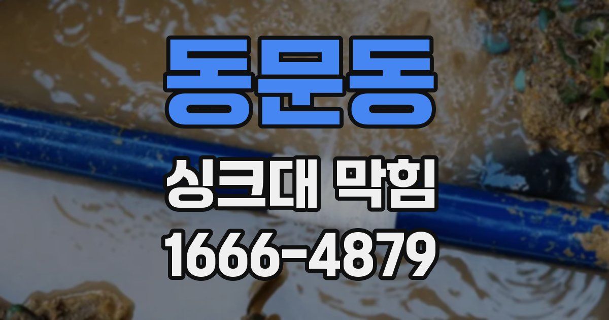 동문동 싱크대 막힘