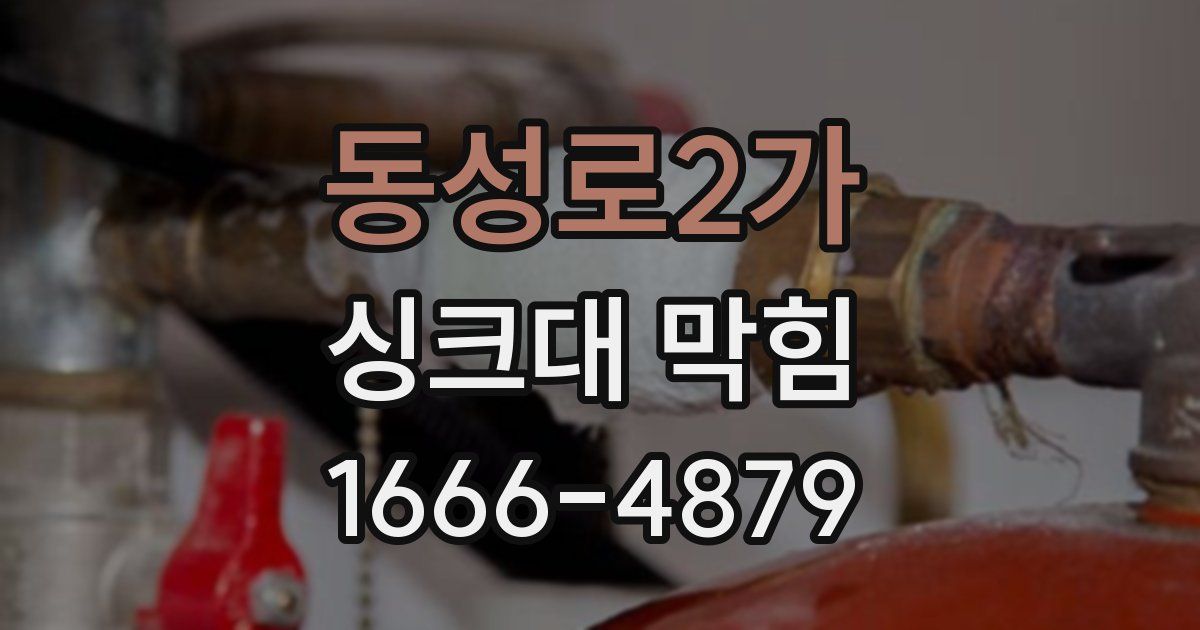 동성로2가 싱크대 막힘