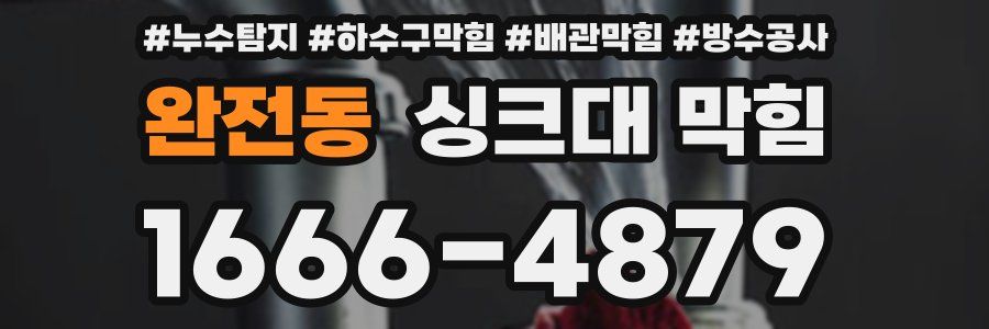 완전동 싱크대 막힘