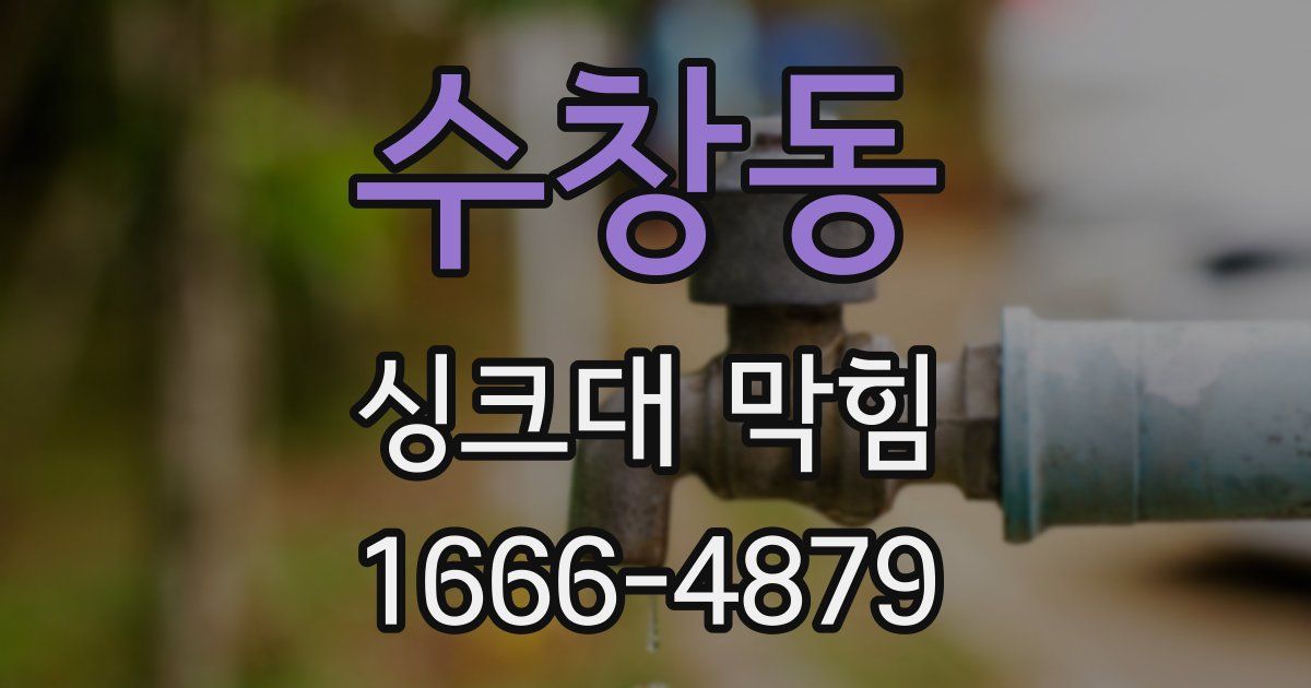 수창동 싱크대 막힘