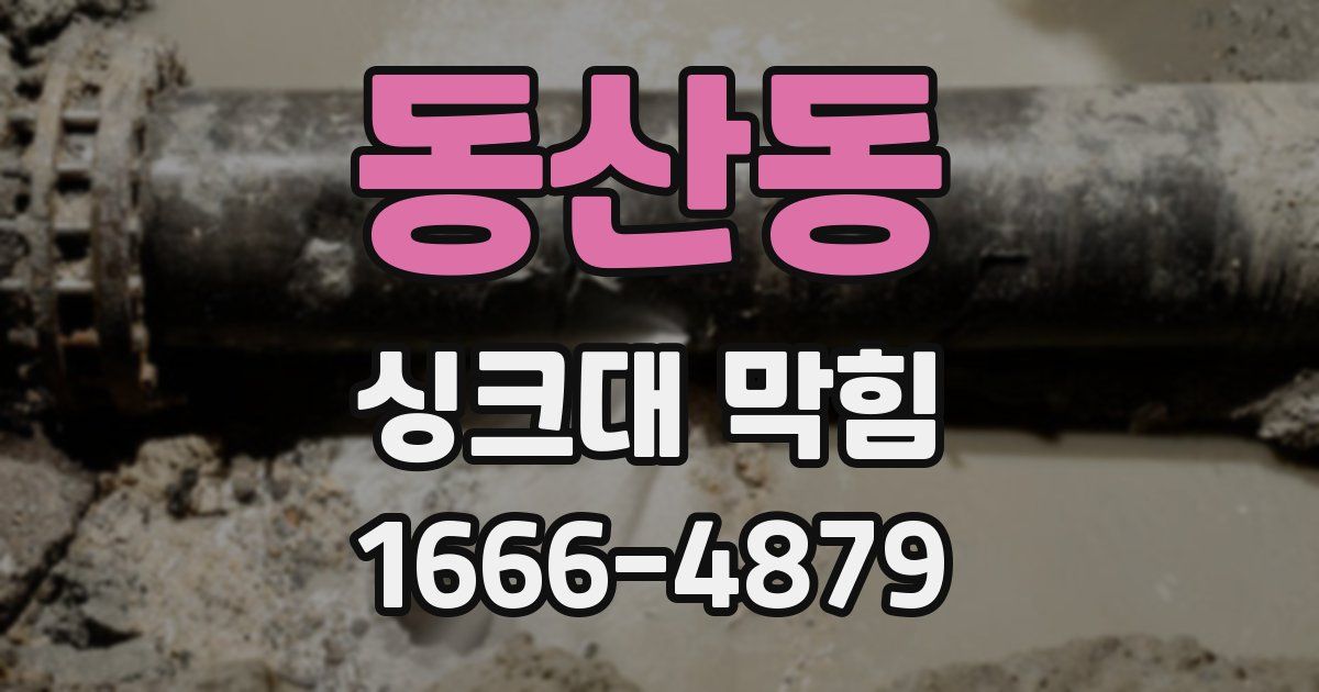동산동 싱크대 막힘