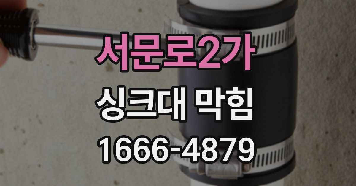 서문로2가 싱크대 막힘