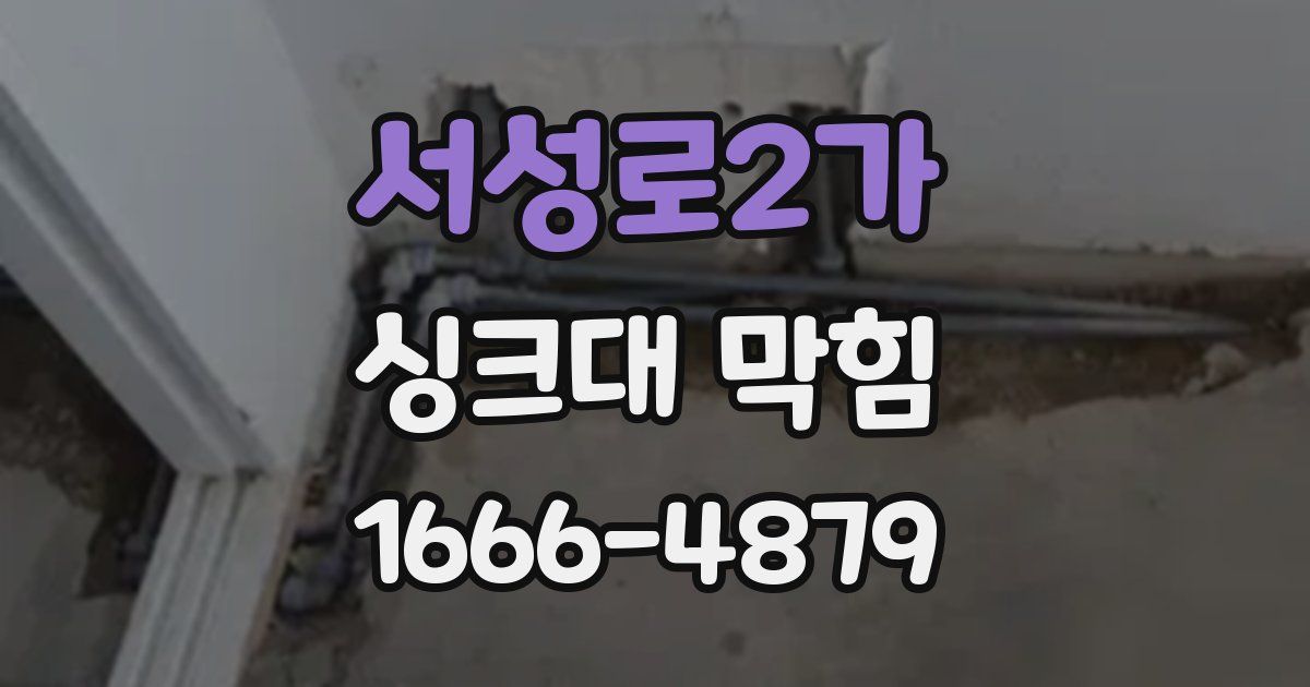 서성로2가 싱크대 막힘