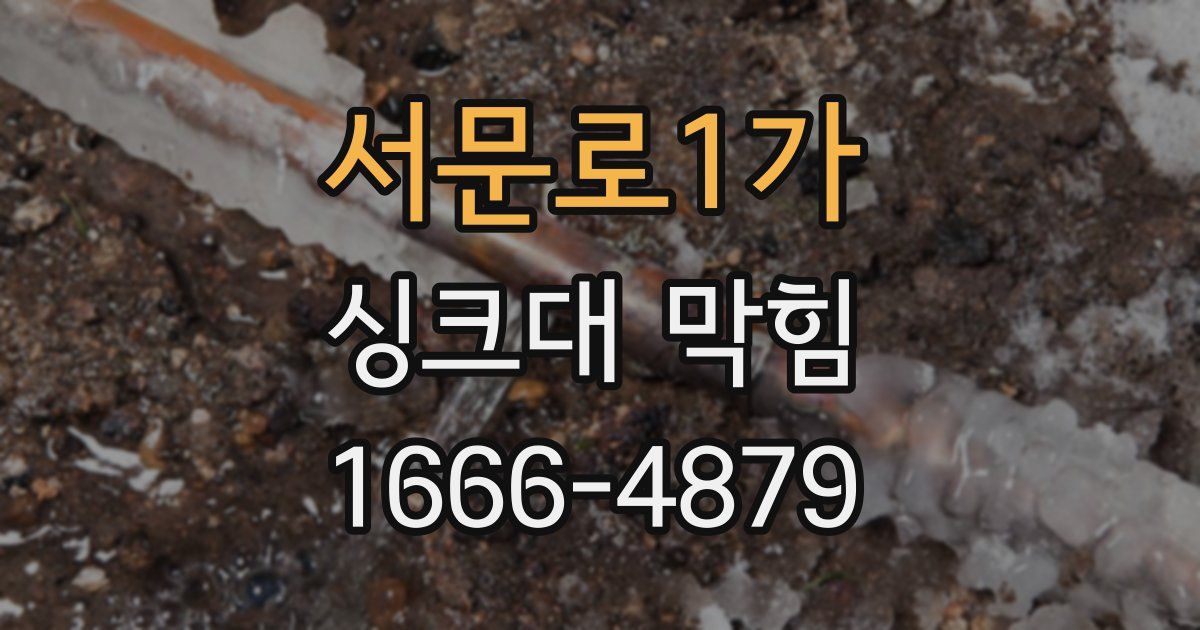 서문로1가 싱크대 막힘