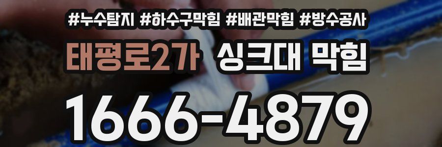 태평로2가 싱크대 막힘