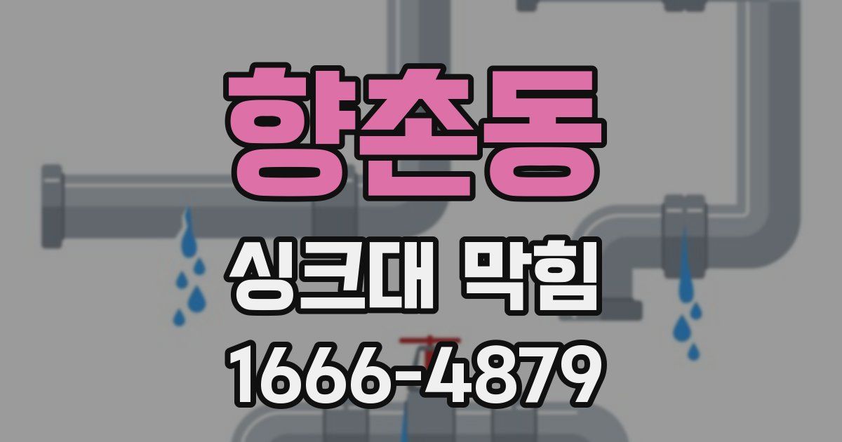 향촌동 싱크대 막힘