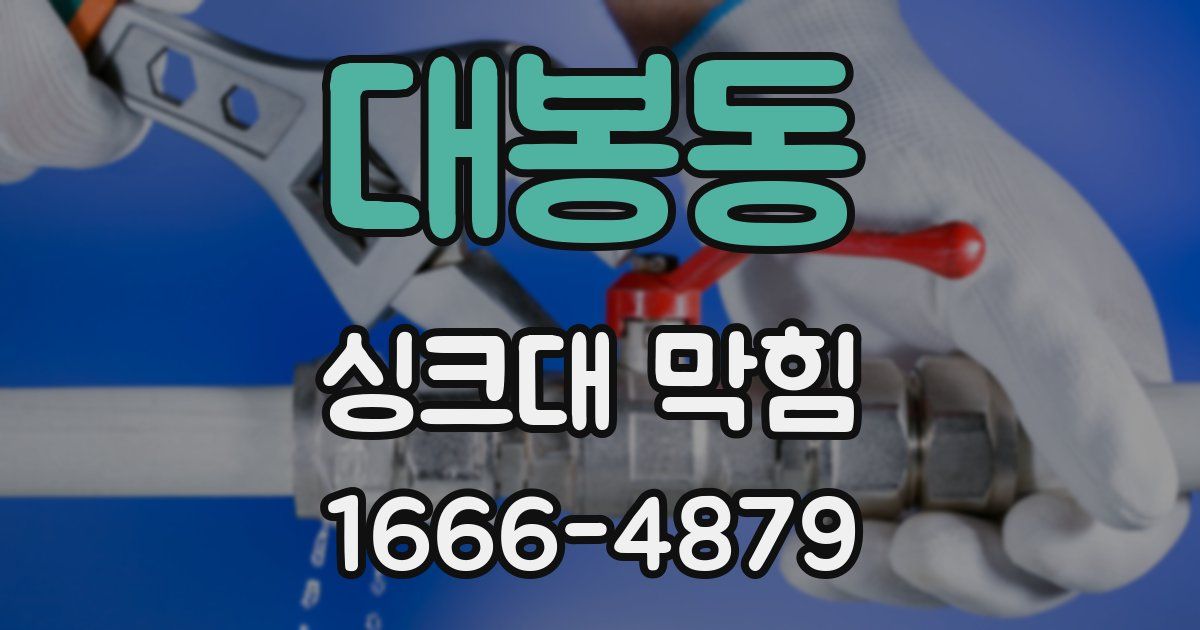 대봉동 싱크대 막힘