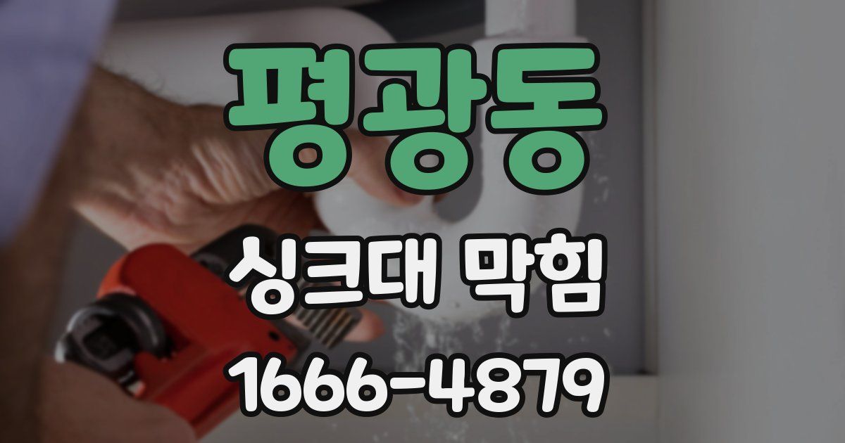 평광동 싱크대 막힘