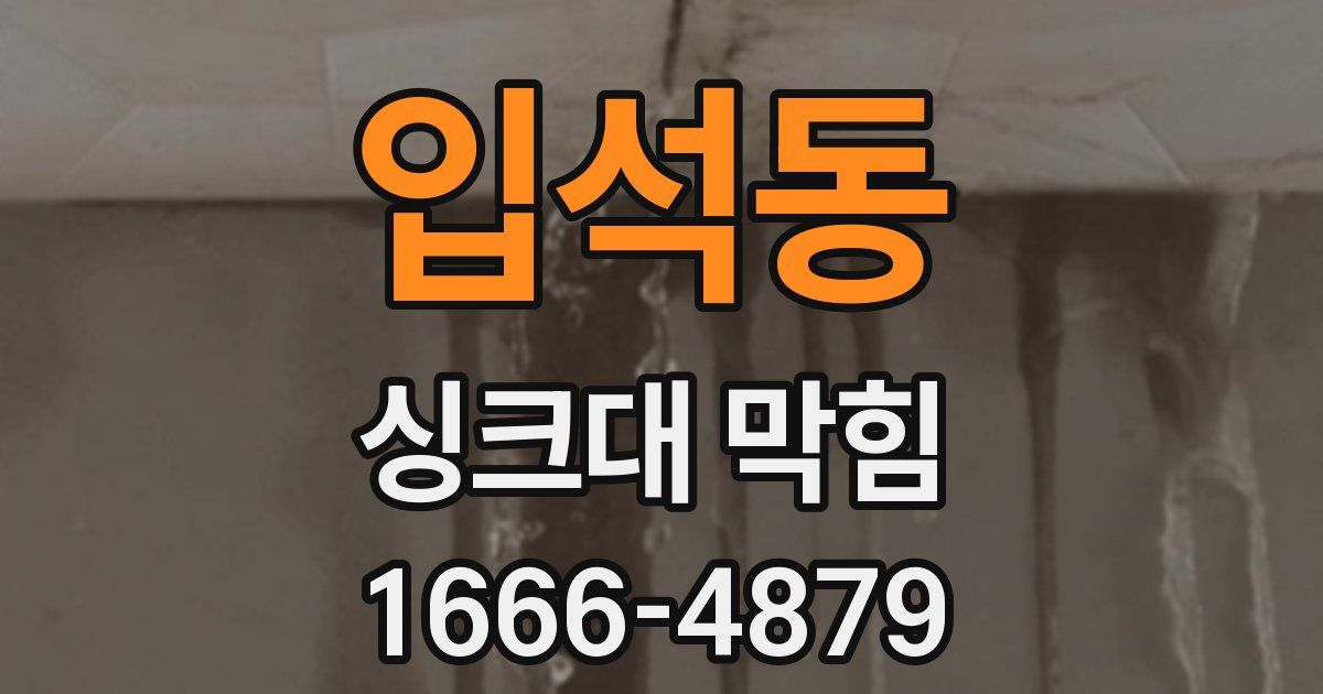 입석동 싱크대 막힘