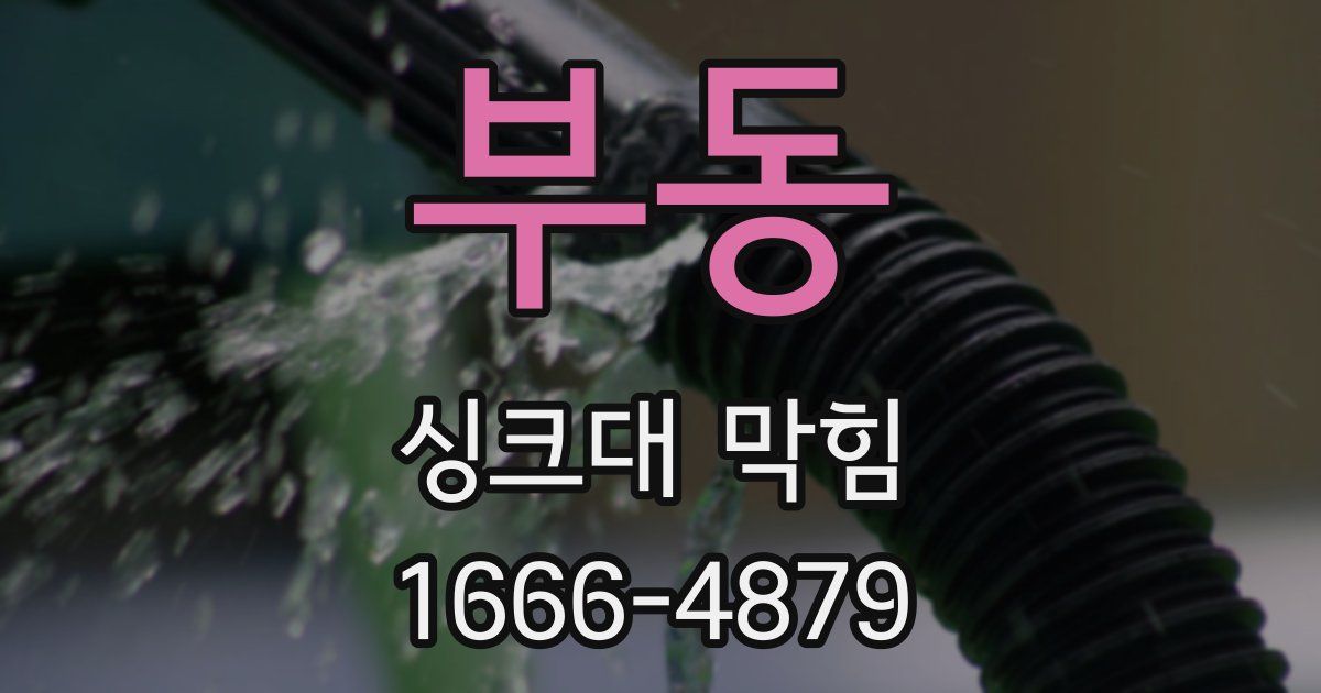 부동 싱크대 막힘