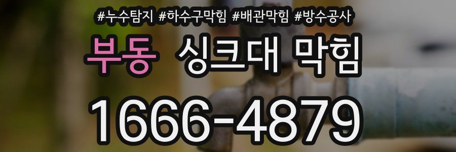 부동 싱크대 막힘