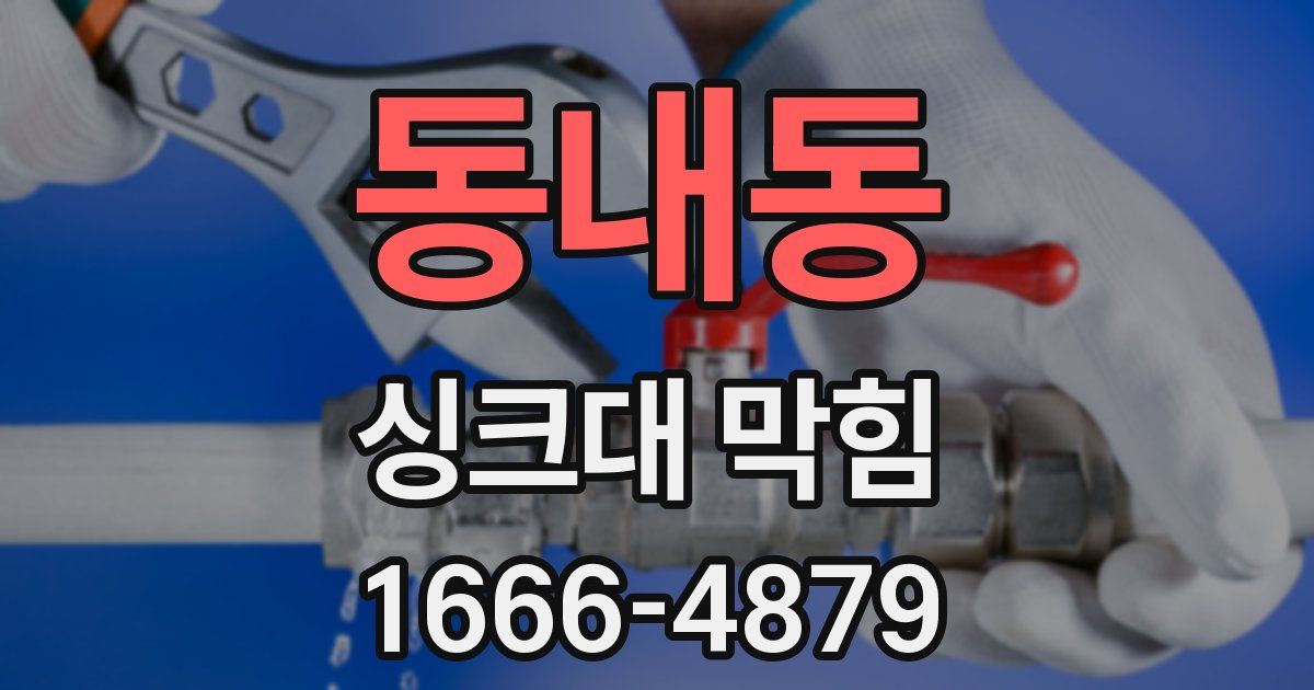동내동 싱크대 막힘