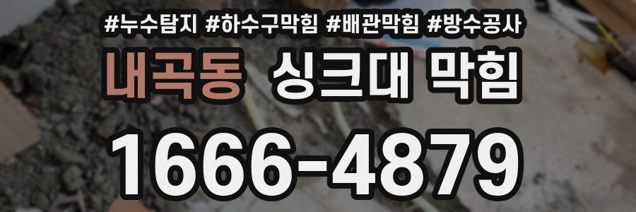 내곡동 싱크대 막힘