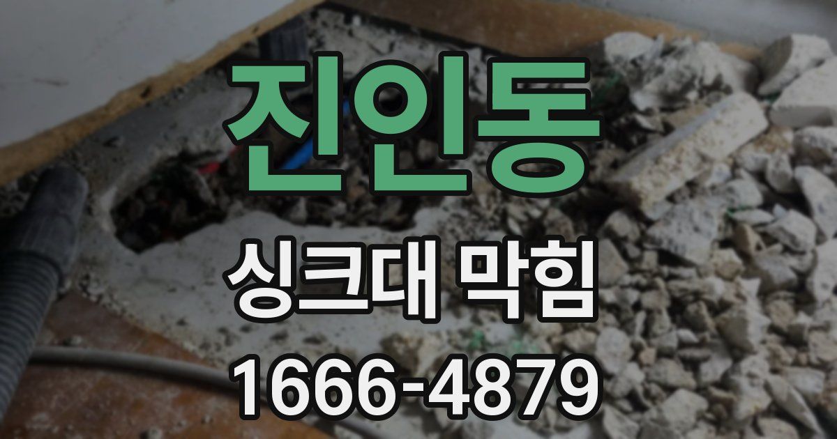 진인동 싱크대 막힘
